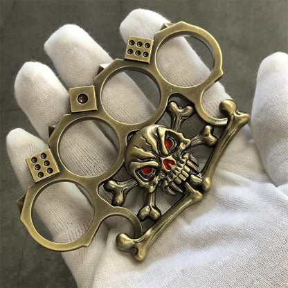 Creative Design Dice Skull Brass Knuckle Duster EDC