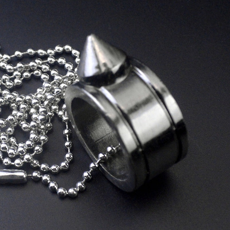 Knuckle Duster Window Breaking Defense Pendant Ring