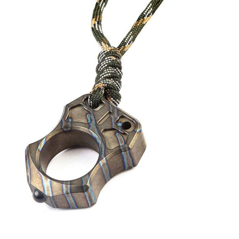 Bean- Single Finger Titanium Knuckle Duster Defense EDC
