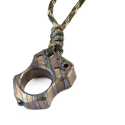 Bean- Single Finger Titanium Knuckle Duster Defense EDC