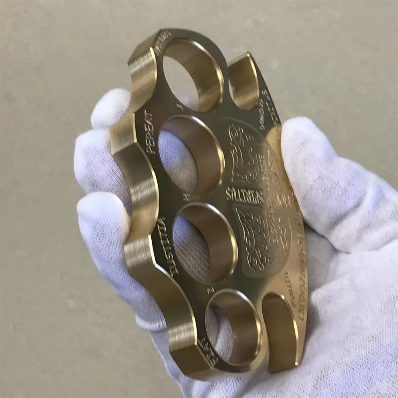 Warrior- Solid Brass Knuckle Duster Safety-defend EDC Tool