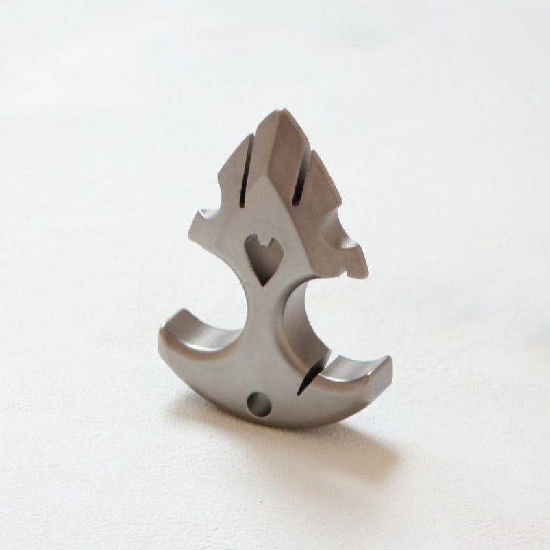 TC4 Titanium Knuckle Duster Collana con ciondolo di sicurezza EDC
