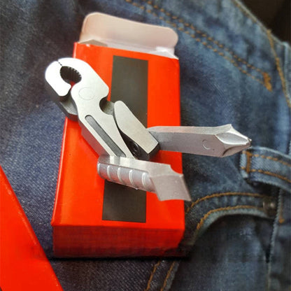 Stainless Steel Folding Pliers Screwdriver Keychain Pendant