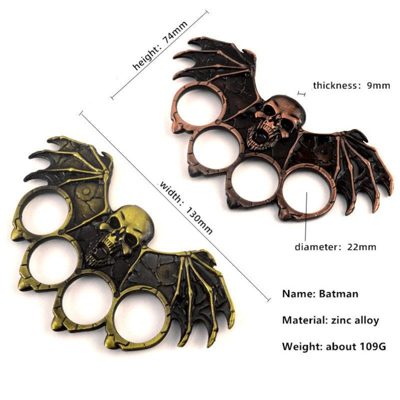 Batman-brass Knuckle Duster Self Defense Finger Spiked EDC