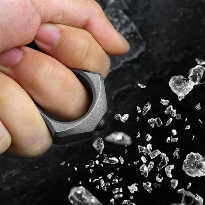 Bean- Single Finger Titanium Knuckle Duster Defense EDC