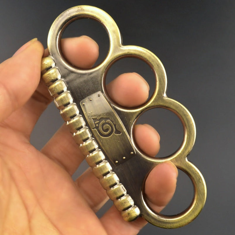 Naruto-brass Knuckle Duster EDC Self Defense Window Breaker