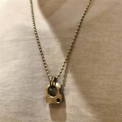 Mini Titanium Knuckle Duster Pendant Jewelry
