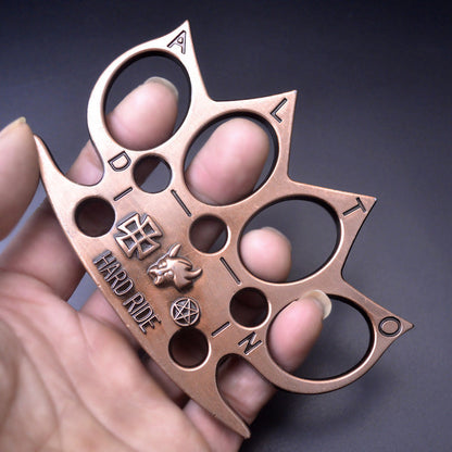 Hard Ride-brass Knuckle Duster EDC Self Defense Fight