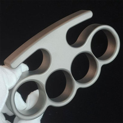 Solid TC21 Titanium Knuckle Duster – Broken Window Self-Defence EDC Tool
