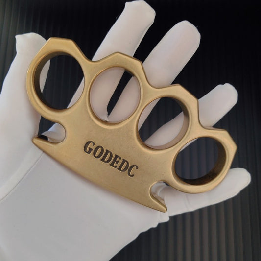 GODEDC High Quality Classic Stonewashed Brass Knuckle Duster EDC