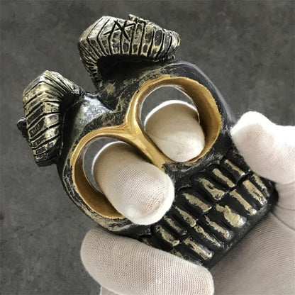 Fashion Skull Knuckle Duster – Ram Horn Decorative EDC Accessory