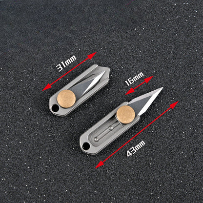 Titan Brass Slide Mini Utility Knife EDC