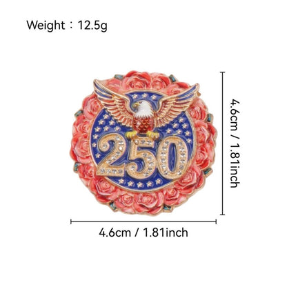2026 American 250 Anniversary Souvenir Brooch Independence Day Corsage Coat Coat Pin Accessories