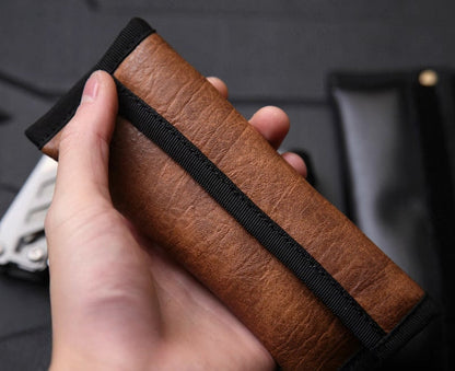 EDC Folding Knife Case Pen Case Flashlight Case Leather Sheath