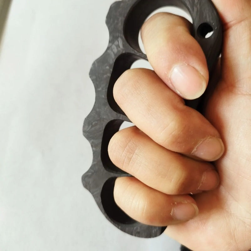 Pea-Carbon Fiber Knuckle Duster Self-protection Gear EDC