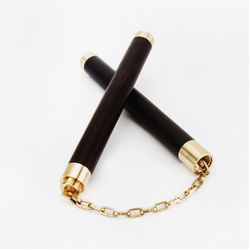 Handcrafted Brass Ebony Dual Section Martial Arts Stick EDC