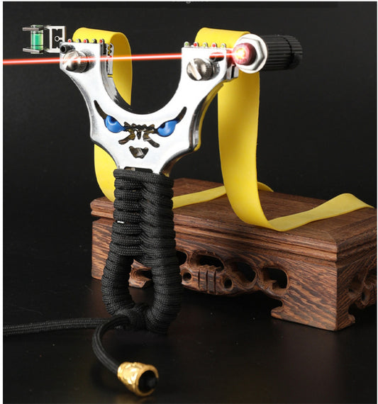 Metal Slingshot with LED Outdoor Shooter and Laser Sight EDC