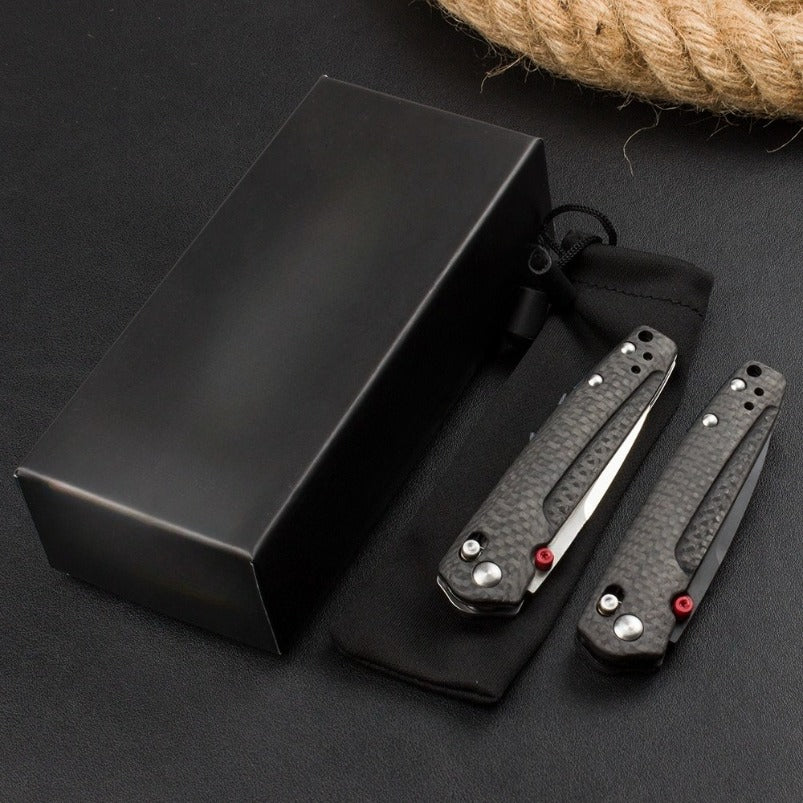 BM485 D2 Blade Carbon Fiber Handle Folding Knife