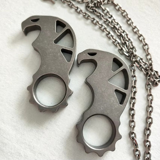 Titanium Alloy Bottle Opener Chain Pendant Single Finger Buckle