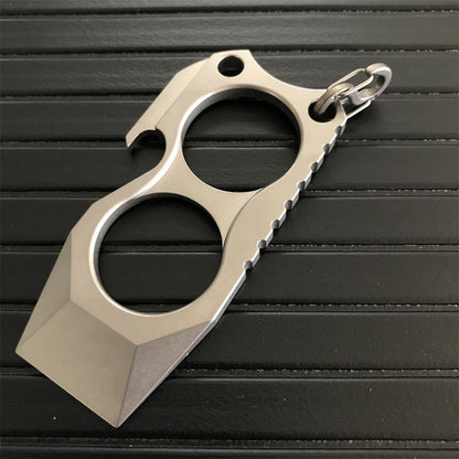 TC4 Titanium Mini Two Finger Knuckles Crowbar Bottle Opener EDC