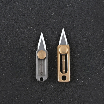 Titan Brass Slide Mini Utility Knife EDC