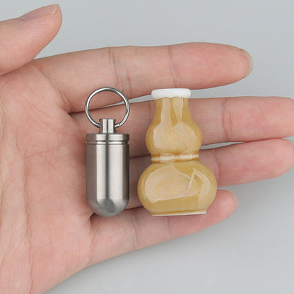 Titanium Alloy Waterproof Bin Portable Pill Key Chain