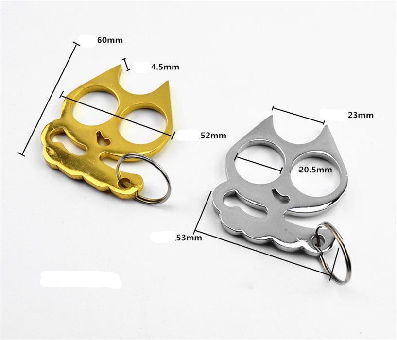 Luck Cat- Brass Knuckle Duster Two Finger Knuckle Defense EDC