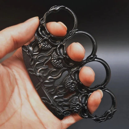 Fire Skull Zinc Alloy Knuckle Duster EDC