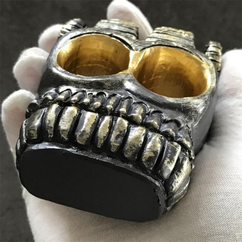 Fashion Skull Knuckle Duster – Ram Horn Decorative EDC Accessory