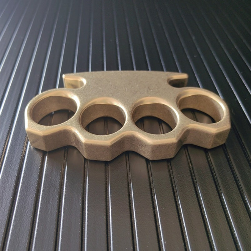 The KING GOD Classic Stonewashed Brass Knuckle Duster EDC