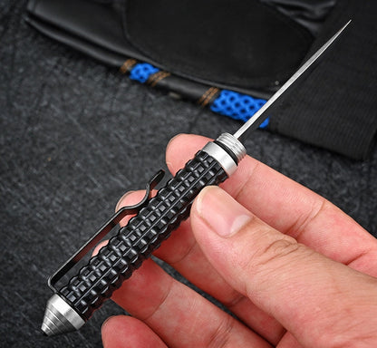 Mini Damascus Pen Knife Broken Window Defense Pocket Knives