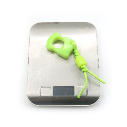 Pingente de autodefesa fluorescente não metálico Knuckle Duster