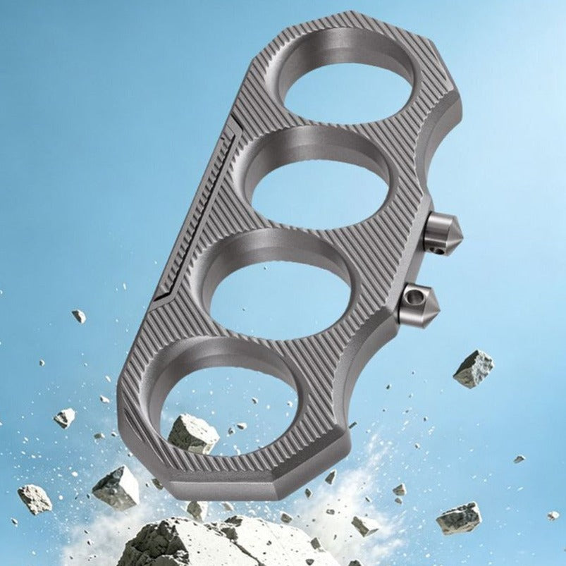 Detachable Cone-head Zinc Alloy Knuckle Duster - Solid