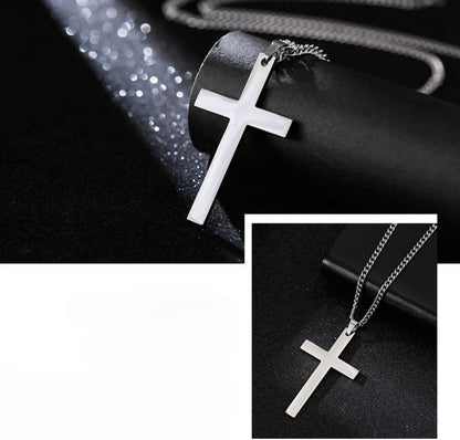 Titanium Steel Cross-shaped Necklace Pendant Gift