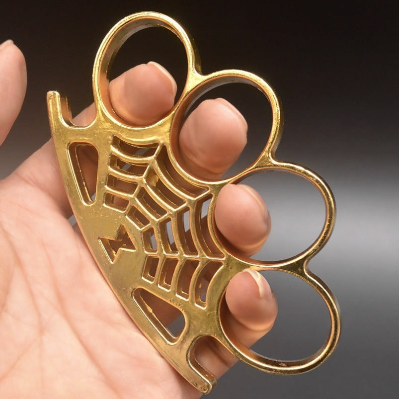 Cobweb-brass knuckle duster Training Self-defense Broken Window