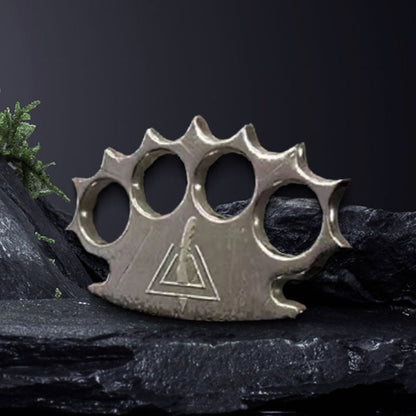 Hedgehog- Brass Knuckle Duster Finger Spiked Self Defense