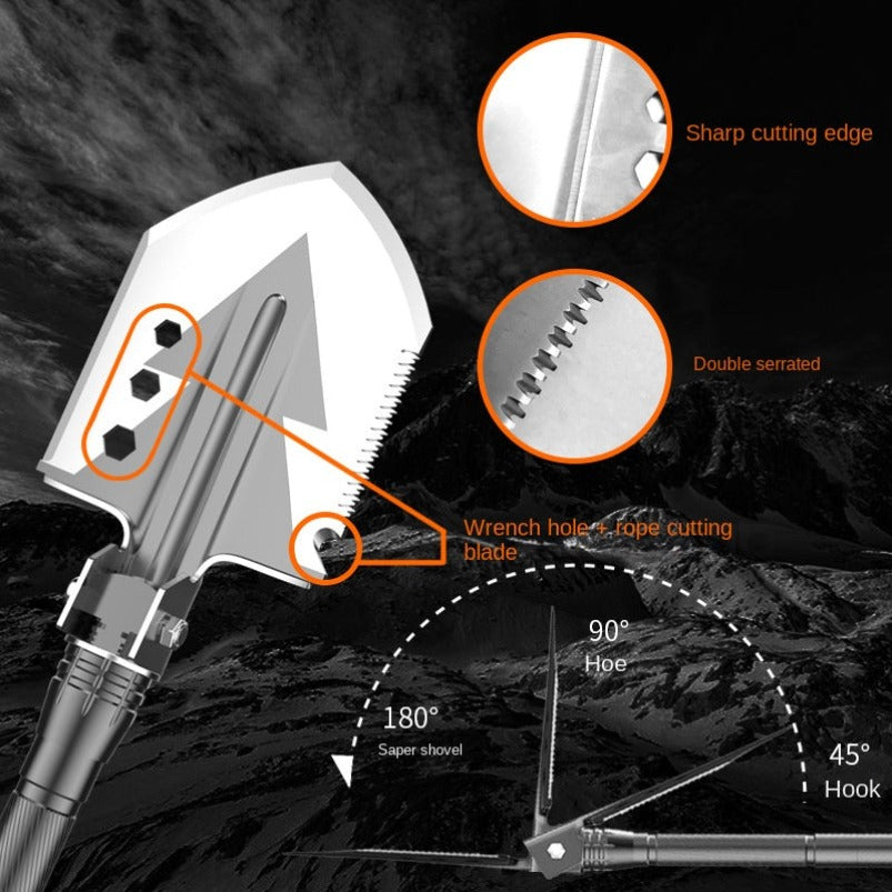 Multifunctional Knife Shovel Axe Camping Survival Toolbox EDC