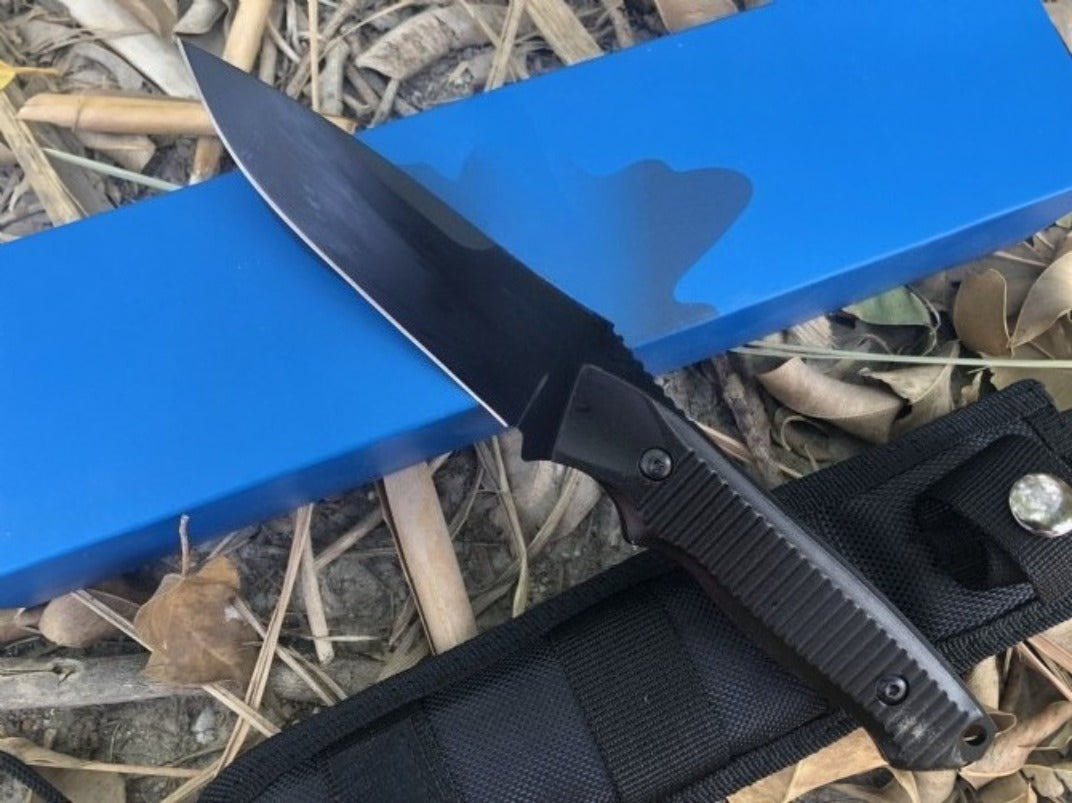 BM140BK Black Tactical Straight Knife EDC