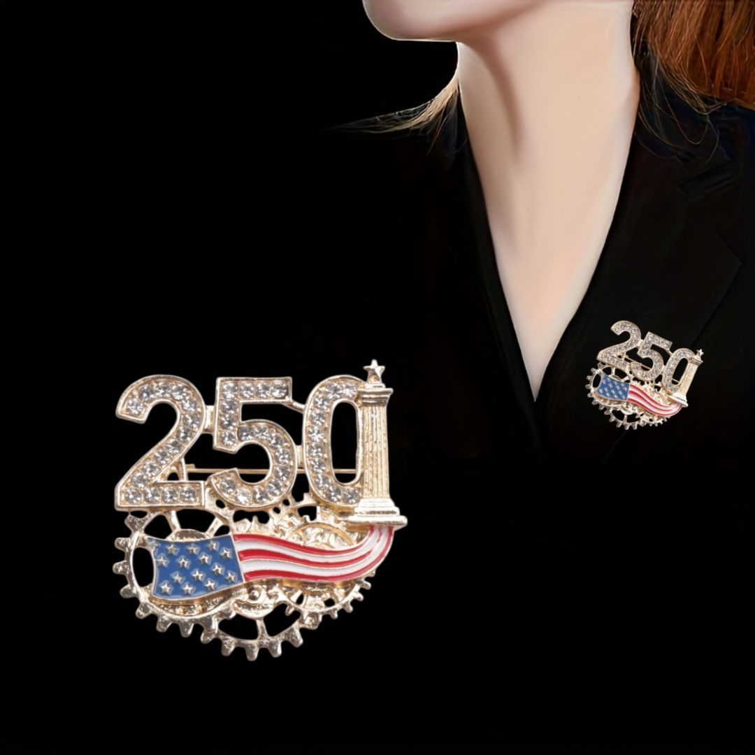 2026 New American 250 Anniversary Brooch Creative Personality Alloy Pin Clothing Backpack Accessories