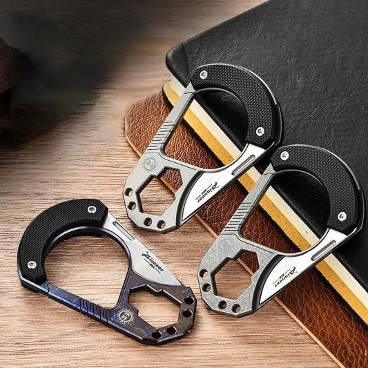 Titanium Alloy Wrench Key Chain Mini Knife Tungsten Steel Head Knuckle EDC