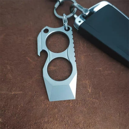 TC4 Titanium Mini Two Finger Knuckles Crowbar Bottle Opener EDC