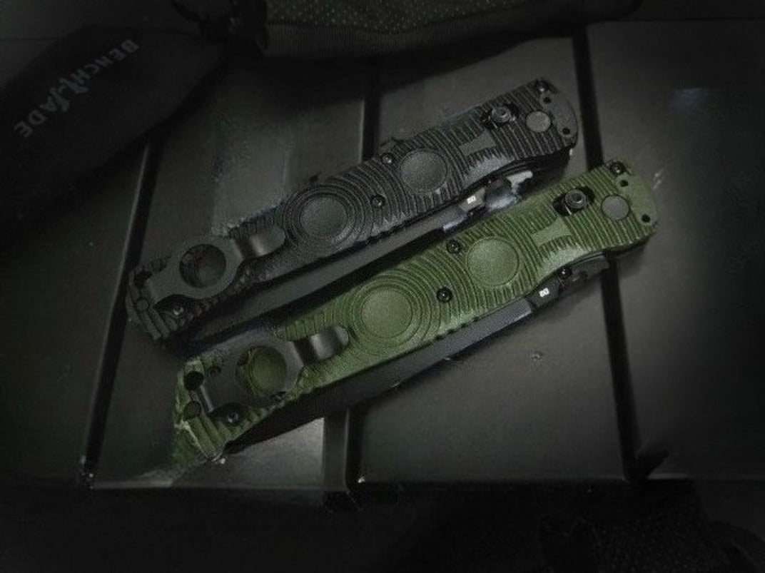 BM391 D2 Steel Tactical Folding Knife Nylon Fiberglass Plastic Handle