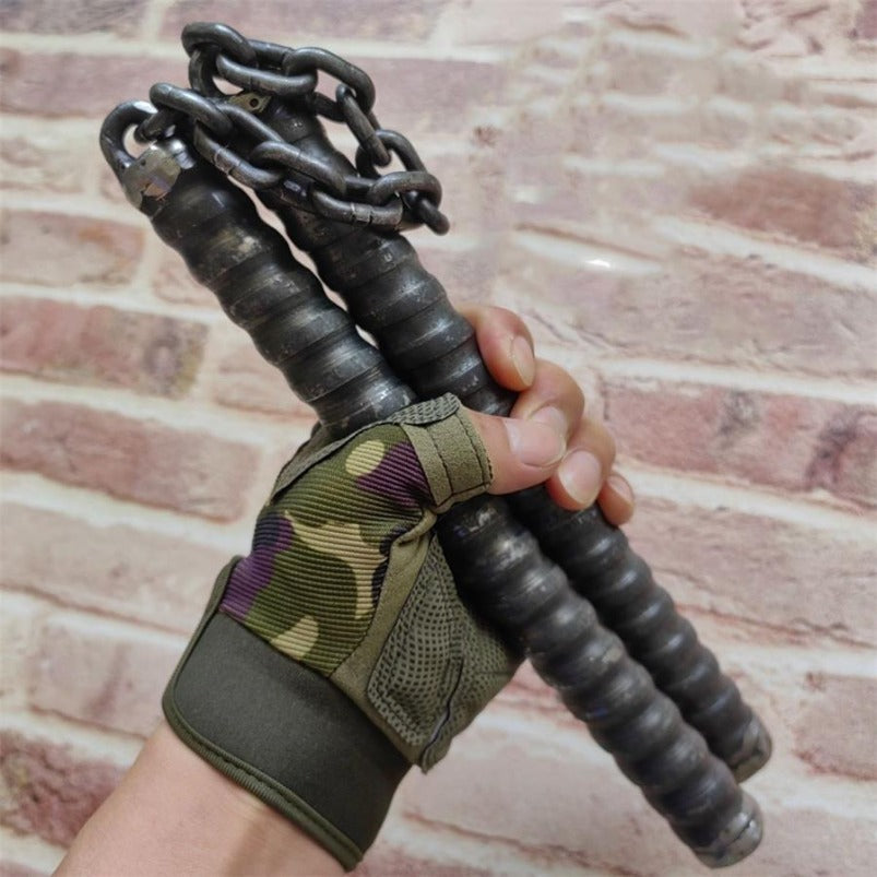 Hollow High Speed Steel Thread Anti-Skid Nunchaku Defense Equipment