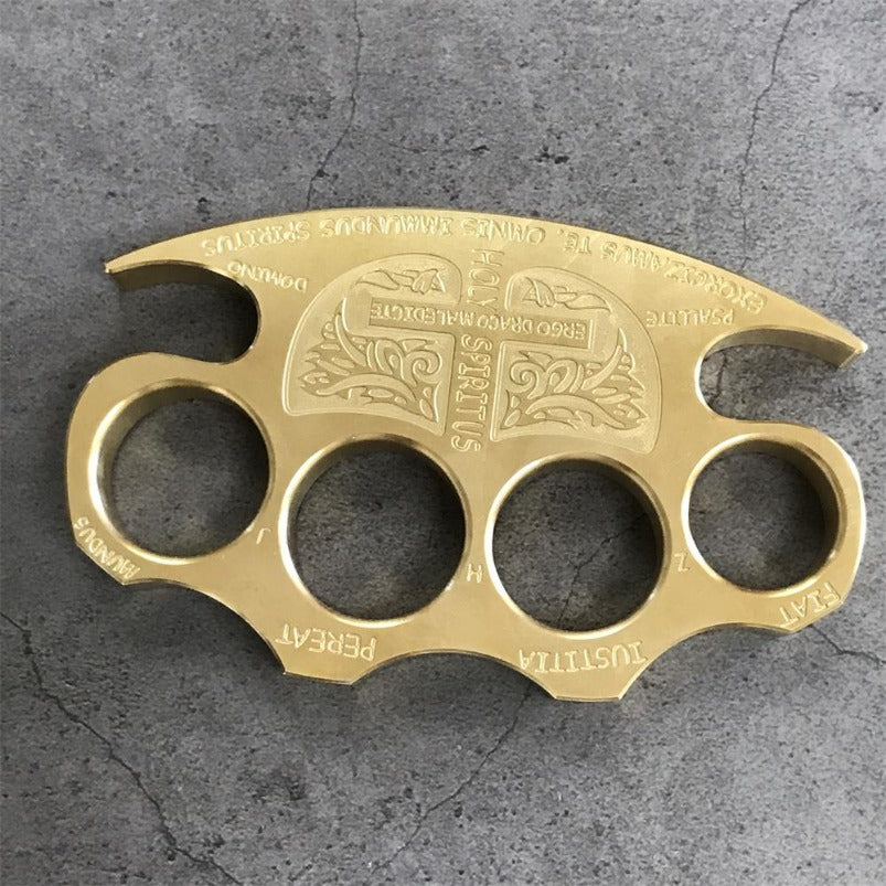 Warrior- Solid Brass Knuckle Duster Safety-defend EDC Tool