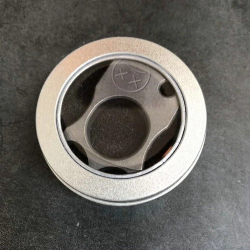 Knuckle Duster de liga de titânio e chamas, soqueiras de um dedo