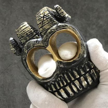 Fashion Skull Knuckle Duster – Ram Horn Decorative EDC Accessory