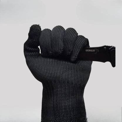 Black Cut-Resistant Work Gloves