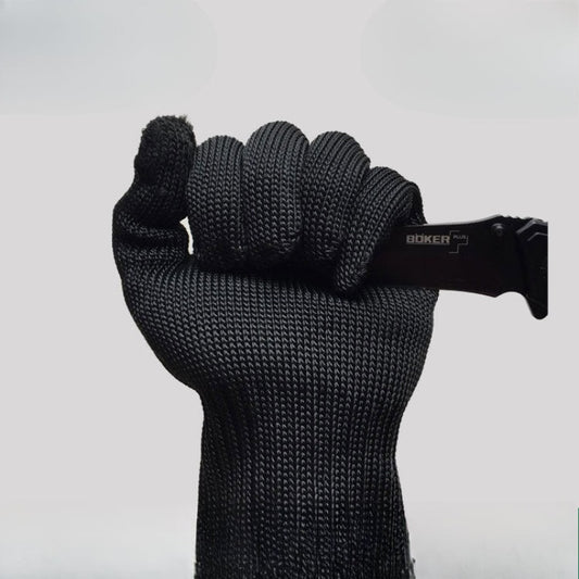Black Cut-Resistant Work Gloves