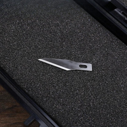 Titanium/Brass Slide-out Sharp Blades Mini Knife with Keychain EDC