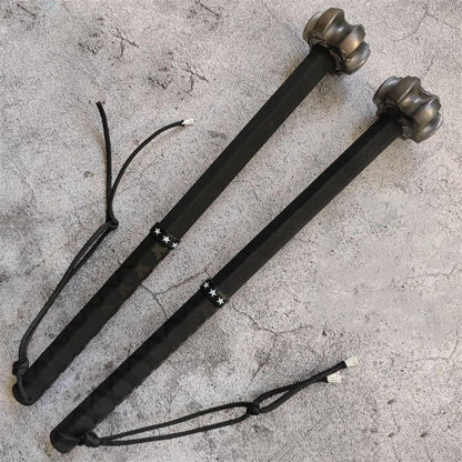 Two shatter hammers side by side comparing half-wrap and full-wrap handle styles